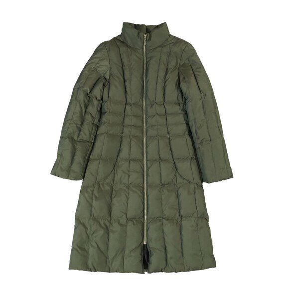 Michael Kors Jacket Womens Size XS Green Winter Feather Puffer Coat - Picture 1 of 12